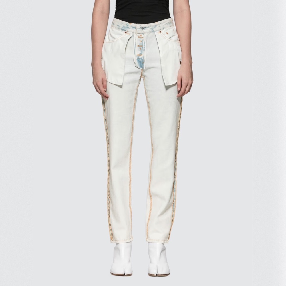 MM6 MAISON MARGIELA INSIDE OUT BLEACHED JEANS "NWT"